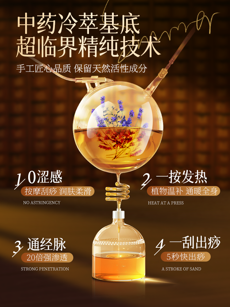 Lavender Massage Oil for Full Body Meridian Activation, Warming Massage Oil, No-Rinse, Back Massage, Gua Sha Official official store