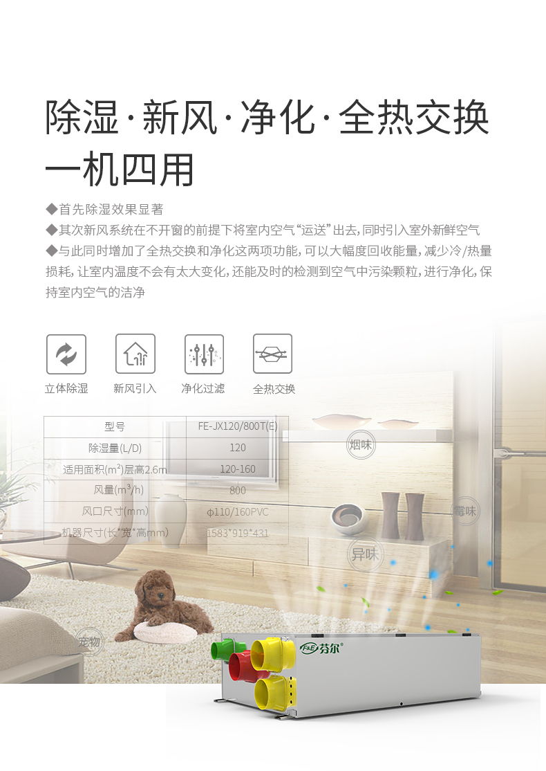 中央全热交换新风除湿机FE-JX120-800T(E)-不锈钢_07.jpg