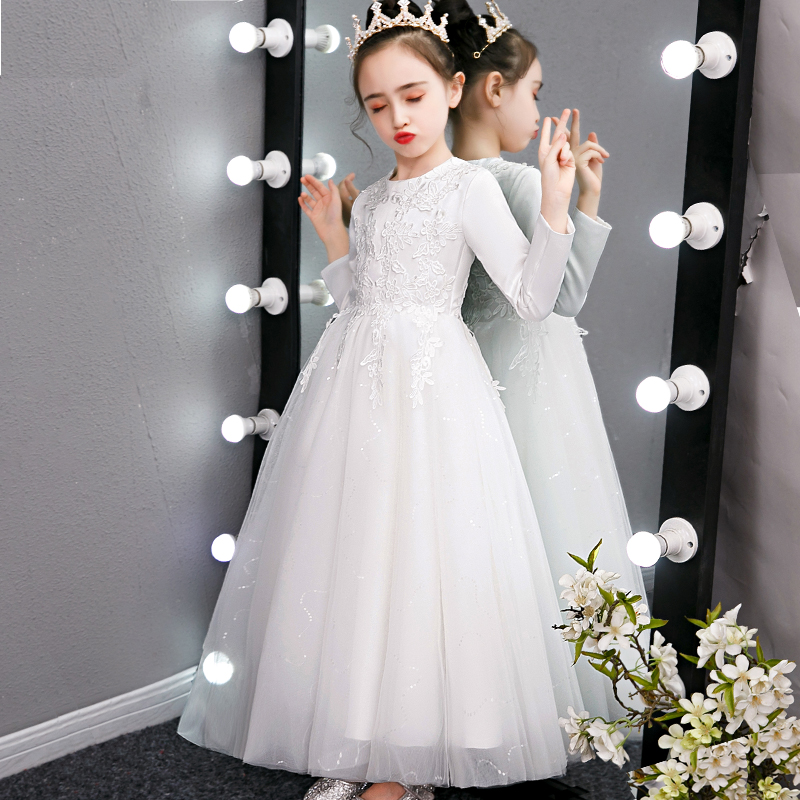 Children's small host high-end performance dress girl piano performance costume flower girl wedding foreign style princess dress