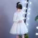 Trẻ em chủ nhà trang phục buổi tối mùa thu và mùa đông cộng với cô gái nhung công chúa váy trang phục piano cô gái hoa cưới tutu