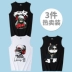 Vest nam mùa hè rộng rãi thể thao vest vai nam triều quá khổ hip hop kích thước lớn không tay áo thun cotton - Áo vest cotton các loại áo ba lỗ nam Áo vest cotton