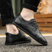 Autumn mens shoes 2021 trend mens leisure British simple small leather shoes flat board shoes wild winter trendy shoes