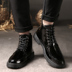 Giày nam mùa đông 2018 mới của Anh đa năng cao giúp giày thường xu hướng giày nam Martin boot nam đế xuồng giày lining cầu lông Giày ống