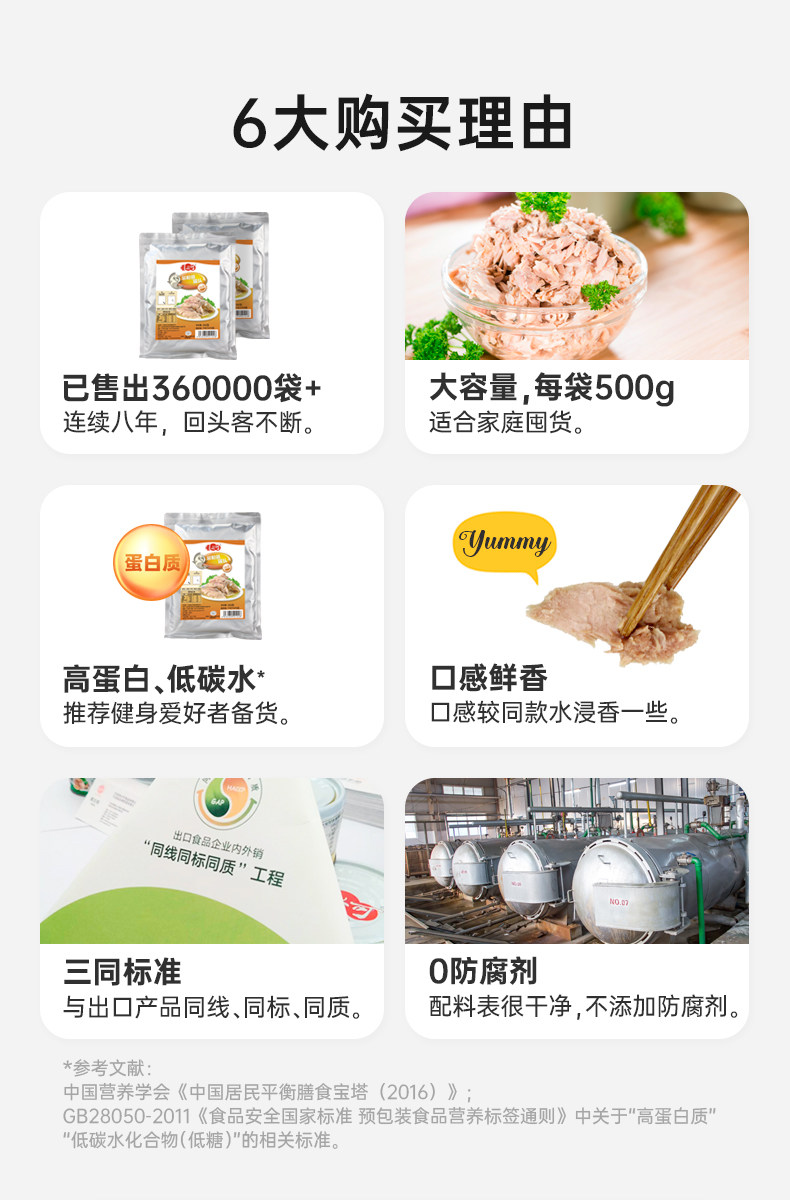 佳必可 油浸金枪鱼 500g*2袋 双重优惠折后¥42.2包邮
