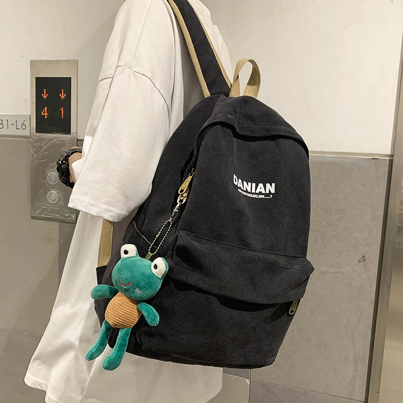 Backpack men's trend ins 2021 new simple men's college rucksack large capacity school bag