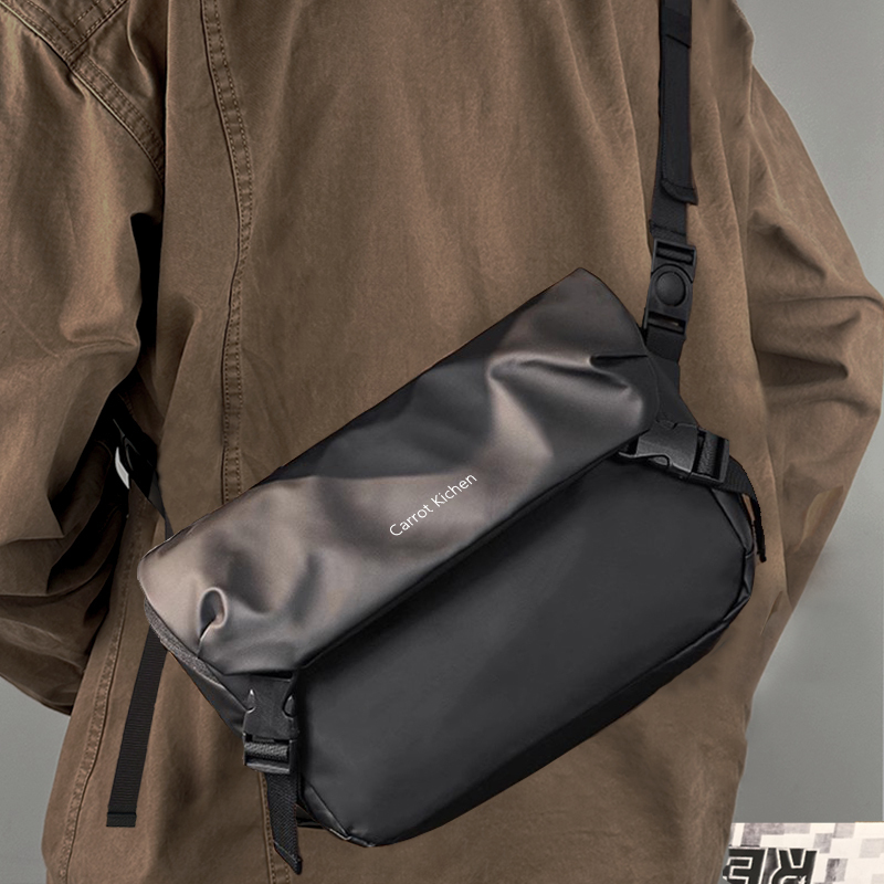 New Trendy Brand Men's Oxford Cloth Shoulder Bag Casual Nylon Canvas Crossbody Backpack Japanese Style Trendy Small Square Bag