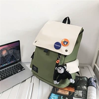 Зеленый с белым [молния] + 2 значка бесплатно + орангутан