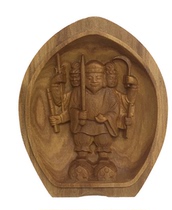 Japans direct mail three-sided black sky Buddha three-sided big black sky white sandalwood three-sided big black sky