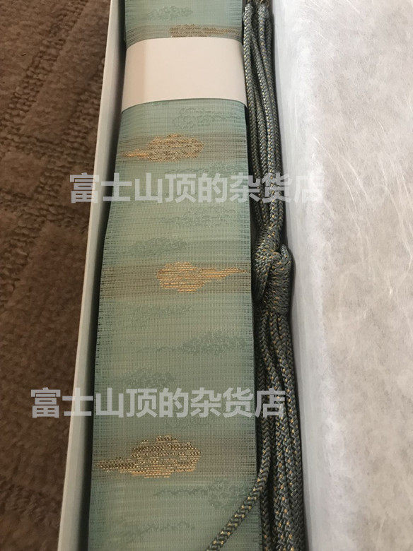 Japan direct mail Kyoto-made Shingon sect Koya landscape green (water blue) cloud pattern folded five cassock robes