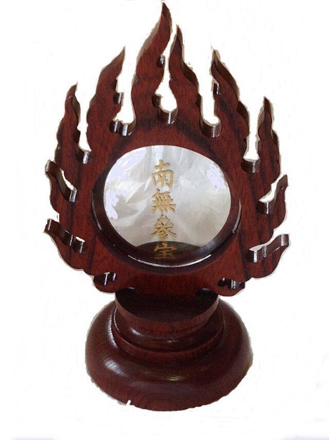 Japan direct mail Temple Buddha with Buddha in front of Mani Jewel God Mirror Buddha front for flame Jewel Mirror Buddha front three treasures