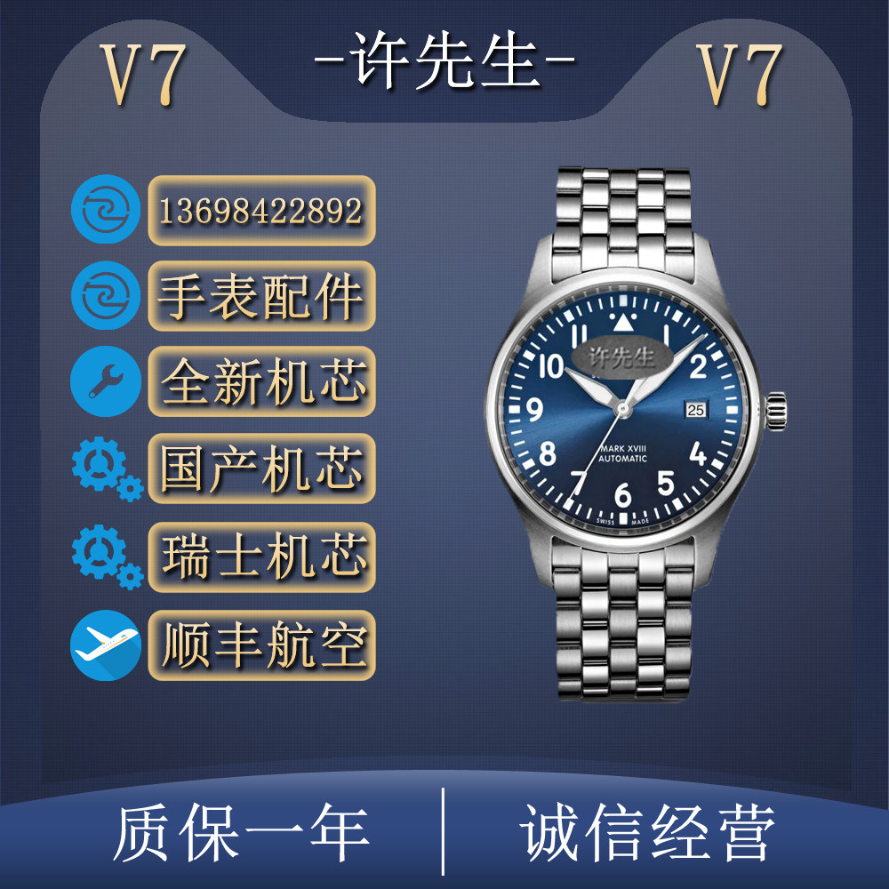 V7 Mark XVIII Little Prince MKS Mark XVIII Titanium Pilot Seagull 2892 Switzerland ETA2892 SW300