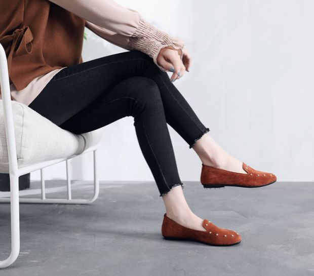 Giày mùa xuân mới Giày dép nữ Giày dép Bắc Kinh Giày nữ Giày đế mềm đế mềm, giày chống trơn trượt áo sơ mi sọc