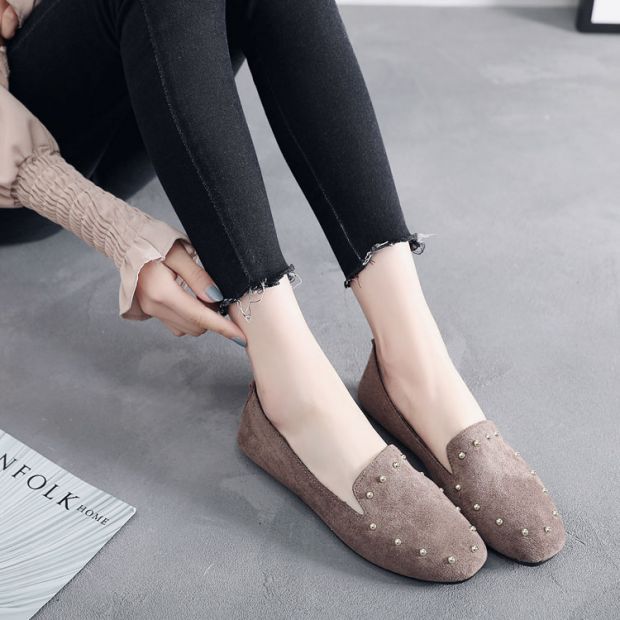 Giày mùa xuân mới Giày dép nữ Giày dép Bắc Kinh Giày nữ Giày đế mềm đế mềm, giày chống trơn trượt áo sơ mi sọc