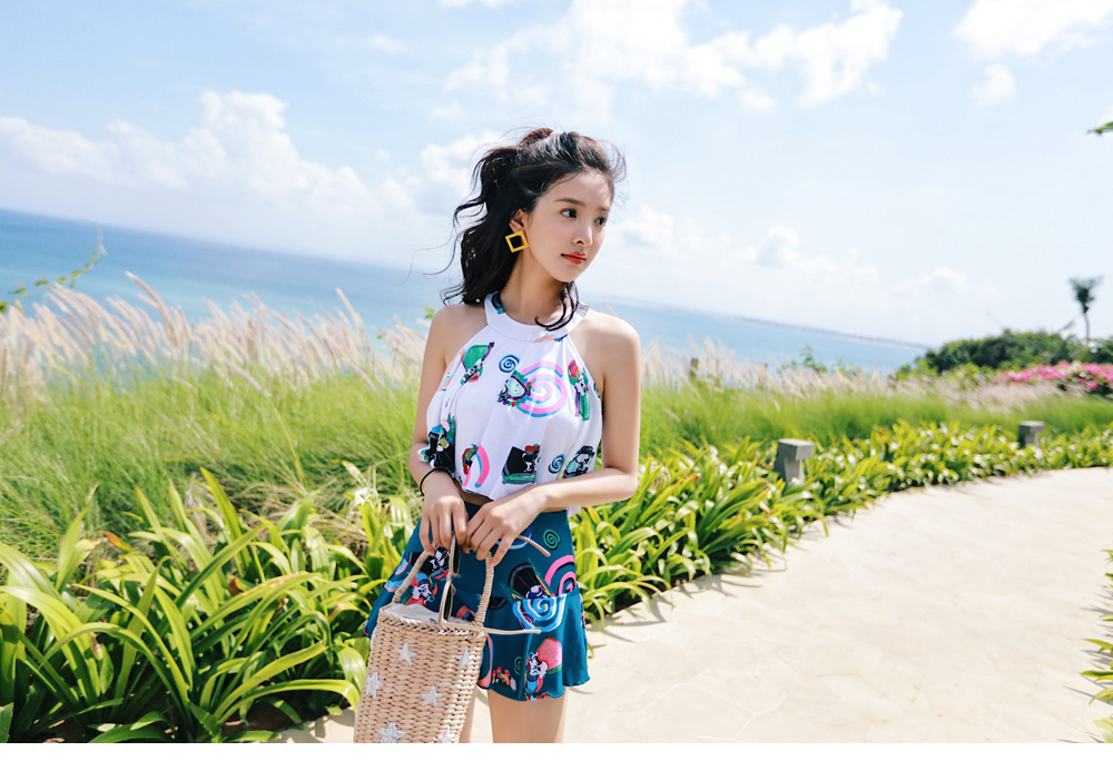 Áo tắm nữ ba mảnh Hàn Quốc bảo thủ ngực nhỏ tập hợp gợi cảm chia tay mùa xuân nóng bỏng che bụng đồ bơi giảm béo - Bộ đồ bơi hai mảnh bộ đồ bơi nữ 2 mảnh	