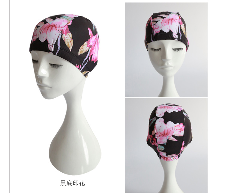 Hàn Quốc tóc ngắn dài thời trang bịt tai bơi mũ người lớn Tăng mùa xuân mũ bơi in unisex nhanh khô mũ bơi cho người tóc dài