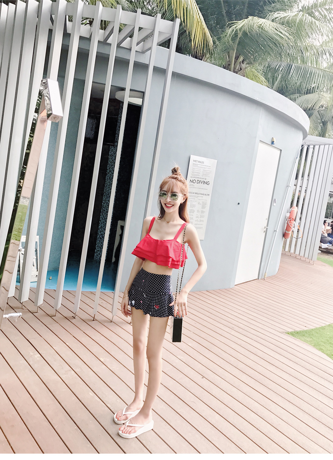 [Giải phóng mặt bằng cuối năm] Áo tắm nữ cảm giác ngực nhỏ tụ tập eo cao Hàn Quốc suối nước nóng nhỏ che bụng giảm béo bụng đồ bơi nữ 2 mảnh