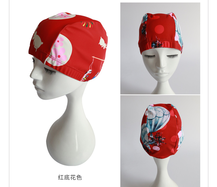 Hàn Quốc tóc ngắn dài thời trang bịt tai bơi mũ người lớn Tăng mùa xuân mũ bơi in unisex nhanh khô mũ bơi cho người tóc dài