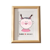 Baby fetal hair photo frame full moon and 100 days baby fetal hair collection and preservation souvenirs homemade diy creative table setting