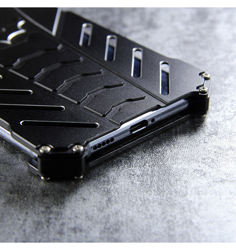 R-Just Batman Shockproof Aluminum Shell Metal Case with Custom Batarang Stent for vivo NEX S & vivo NEX A