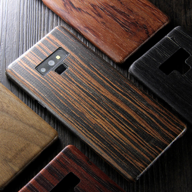 SHOWKOO Kevlar Natural Wood Ultra Slim Case Cover for Samsung Galaxy Note 9