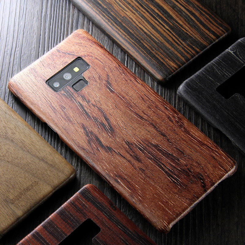 SHOWKOO Kevlar Natural Wood Ultra Slim Case Cover for Samsung Galaxy Note 9