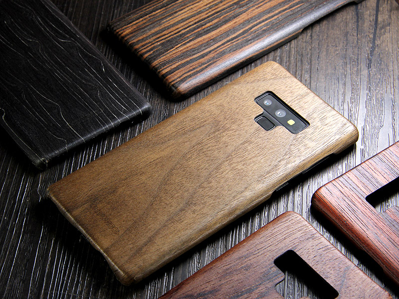 SHOWKOO Kevlar Natural Wood Ultra Slim Case Cover for Samsung Galaxy Note 9