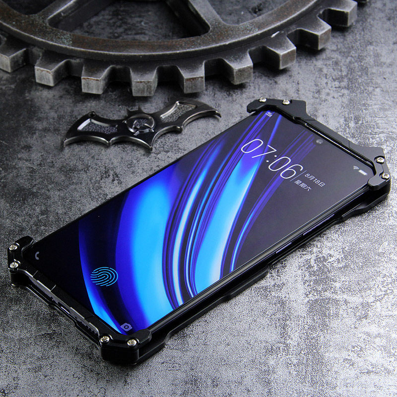 R-Just Batman Shockproof Aluminum Shell Metal Case with Custom Batarang Stent for vivo X23