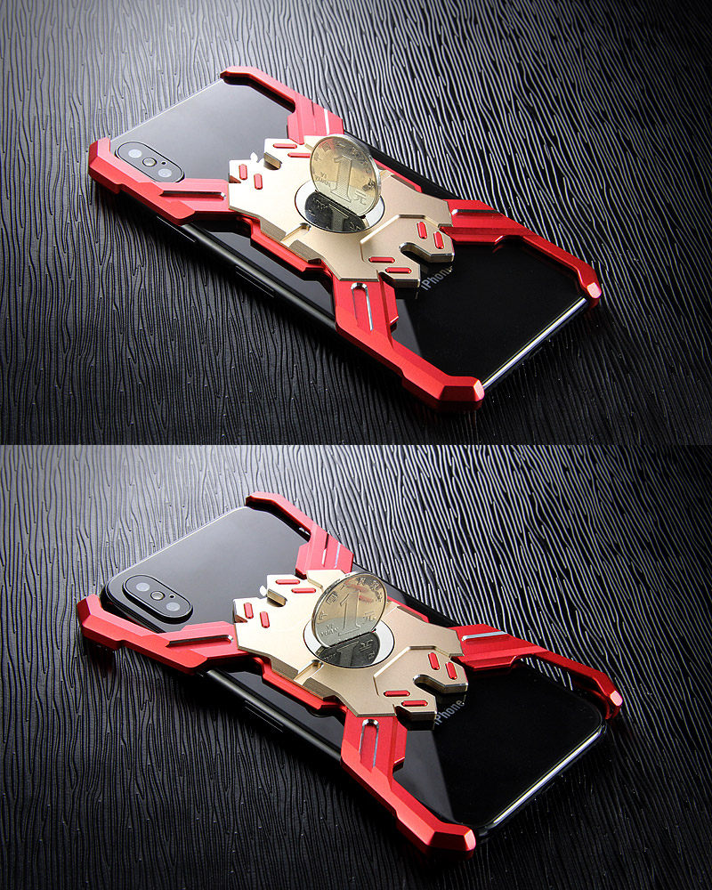 Kylin Armor Heroes Bracket Aluminum Metal Shell Case Cover for Apple iPhone XS Max & iPhone XR & iPhone XS & iPhone X