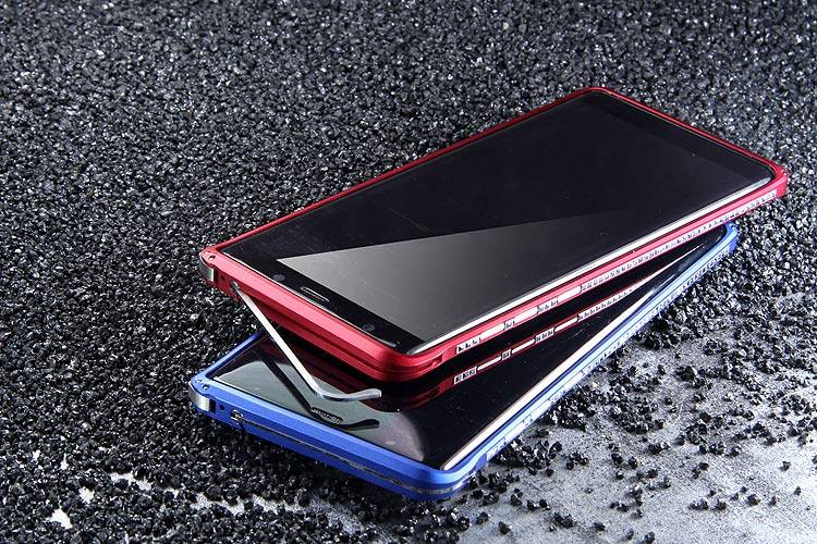 iMatch Slim Light Aluminum Metal Shockproof Bumper Case with Kickstand for Samsung Galaxy Note 8