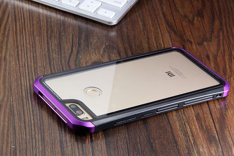 Luphie Nunchaku Airframe Metal Frame Air Barrier Tempered Glass Back Case Cover for Xiaomi Mi 5X / Xiaomi Mi A1