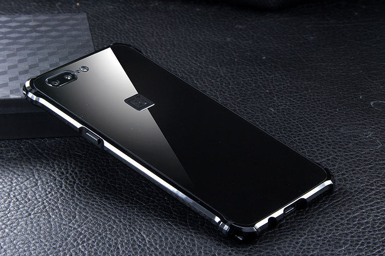 iy Rainbow Aluminum Metal Bumper Dazzle PC Back Cover Case for OnePlus 5