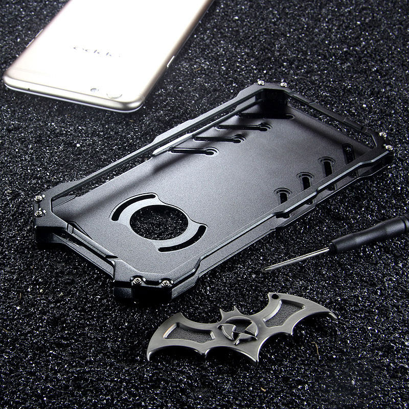 R-Just Batman Shockproof Aluminum Shell Metal Case with Custom Stent for OPPO R9s Plus & OPPO R9s