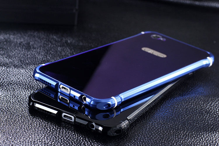 iy Rainbow Aluminum Metal Bumper Dazzle PC Back Cover Case for vivo X9s & vivo X9s Plus