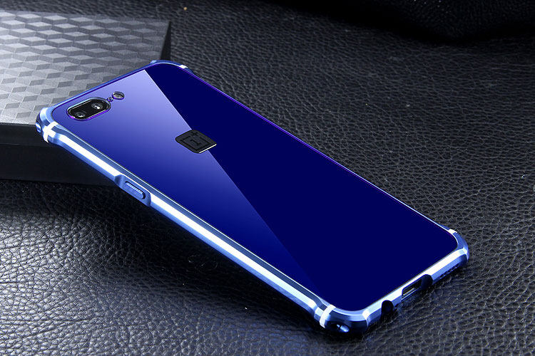 iy Rainbow Aluminum Metal Bumper Dazzle PC Back Cover Case for OnePlus 5