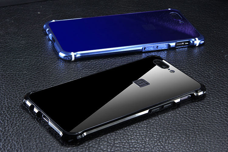iy Rainbow Aluminum Metal Bumper Dazzle PC Back Cover Case for OnePlus 5