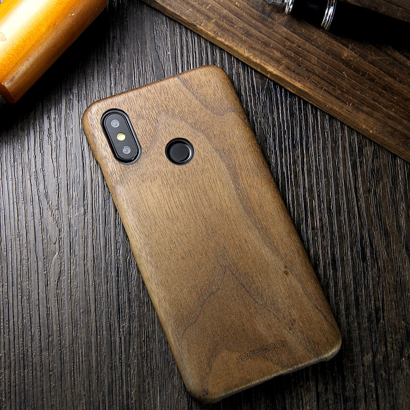 SHOWKOO Kevlar Natural Wood Ultra Slim Case Cover for Xiaomi Mi 8 & Xiaomi Mi 8 Explorer