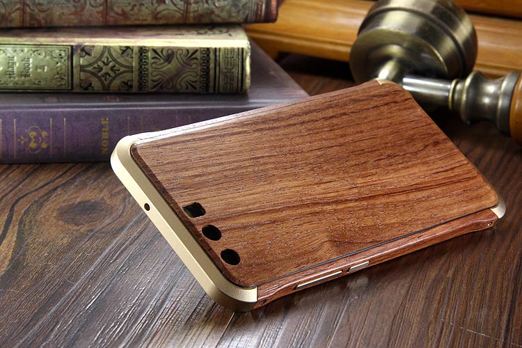 iy Rosewood Aluminum Metal Frame Wood Bumper Wooden Back Case Cover for Huawei P10 Plus & Huawei P10