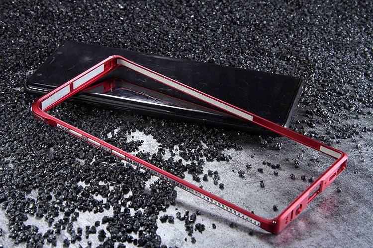 iMatch Slim Light Aluminum Metal Shockproof Bumper Case with Kickstand for Samsung Galaxy Note 8