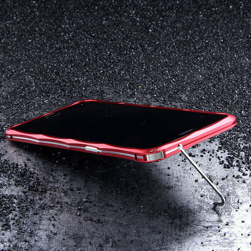iMatch Slim Light Aluminum Metal Shockproof Bumper with Kickstand for OPPO R9s & OPPO R9s Plus