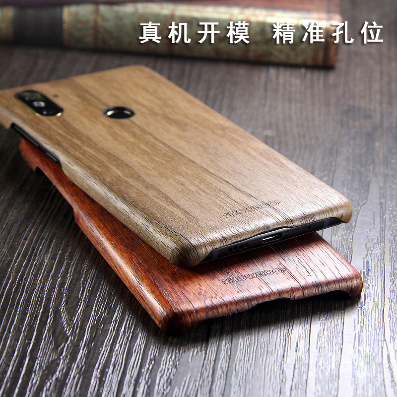 SHOWKOO Kevlar Natural Wood Ultra Slim Case Cover for Xiaomi Mi MIX 2S