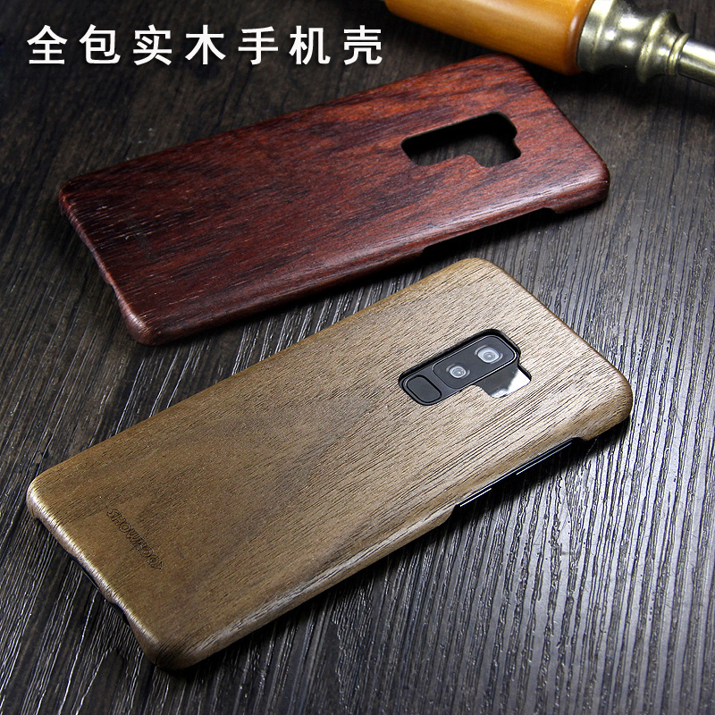 SHOWKOO Kevlar Natural Wood Ultra Slim Case Cover for Samsung Galaxy S9 Plus & Galaxy S9