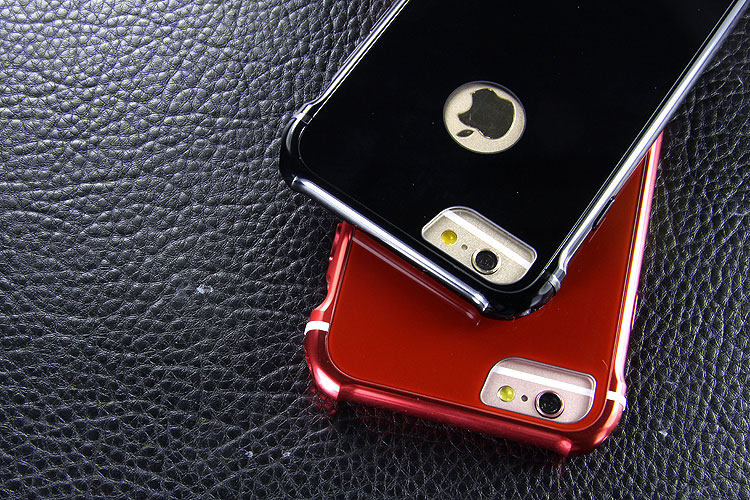 iy Rainbow Aluminum Metal Frame 9H Tempered Glass Back Cover Case for Apple iPhone 6S Plus/6 Plus & iPhone 6S/6