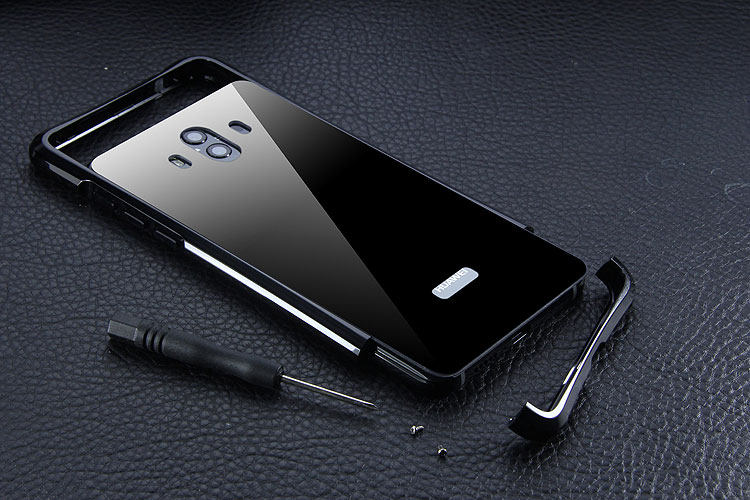 iy Rainbow Super Drop-proof Aluminum Metal Bumper Dazzle PC Back Cover Case for Huawei Mate 10 & Huawei Mate 10 Pro