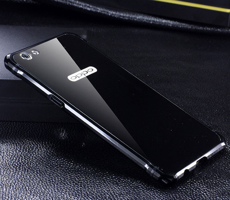 iy Rainbow Aluminum Metal Bumper Dazzle PC Back Cover Case for OPPO R9s & OPPO R9s Plus