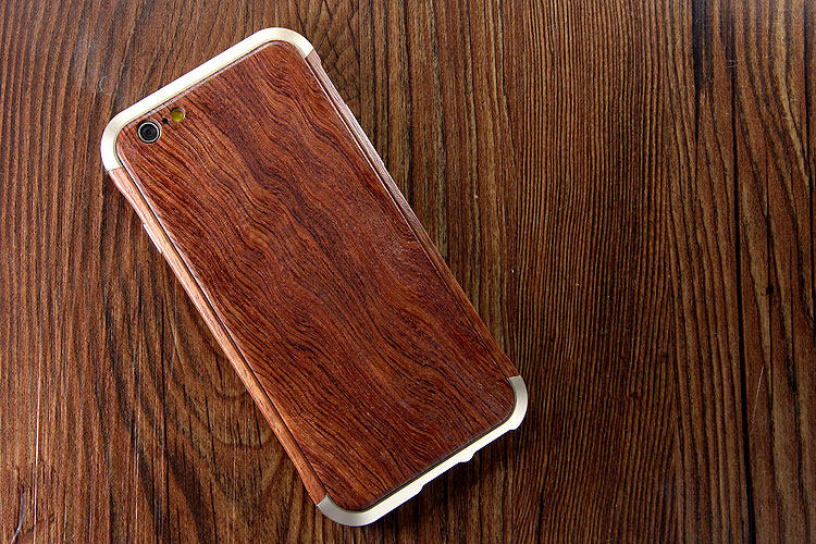 iy Rosewood Aluminum Metal Frame Wood Bumper Wooden Back Case Cover for Apple iPhone 6S Plus/6 Plus & iPhone 6S/6
