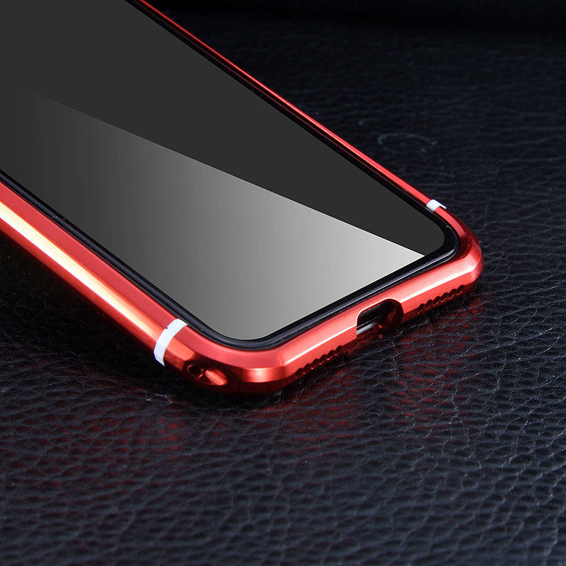 iy Rainbow Aluminum Metal Bumper Dazzle PC Back Cover Case for Apple iPhone X