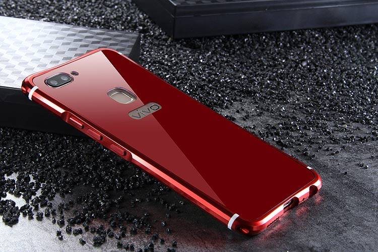 iy Rainbow Super Drop-proof Aluminum Metal Bumper Dazzle PC Back Cover Case for vivo X20