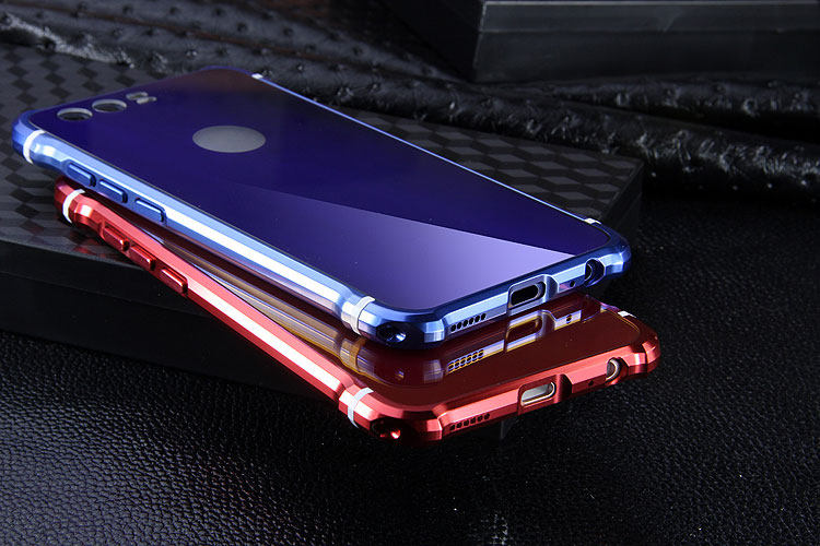 iy Rainbow Aluminum Metal Bumper Dazzle PC Back Cover Case for Huawei P10 Plus & Huawei P10