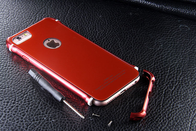 iy Rainbow Aluminum Metal Frame 9H Tempered Glass Back Cover Case for Apple iPhone 6S Plus/6 Plus & iPhone 6S/6