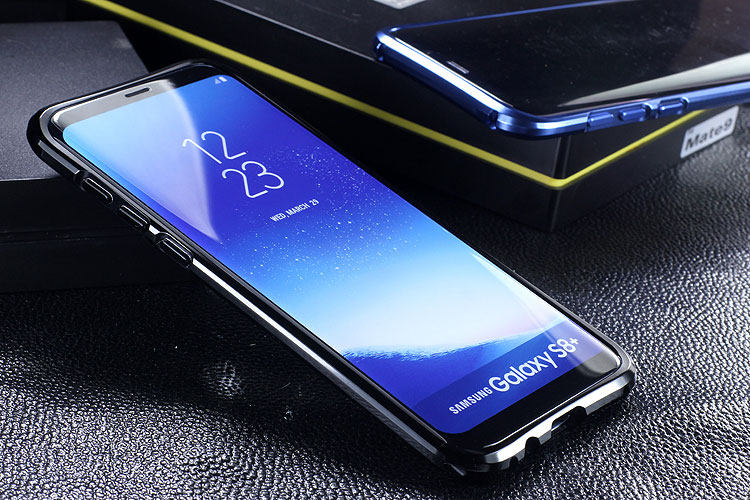 iy Rainbow Aluminum Metal Bumper Dazzle PC Back Cover Case for Samsung Galaxy S8 Plus & Galaxy S8